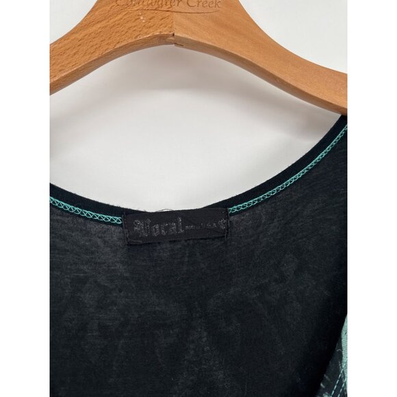 Vocal Tie-Dye Sleeveless Dress Fleur-de-lis rhinestone embellished size large y2 - Picture 2 of 4